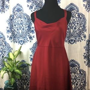 J CREW red tricotine robin silk dress SZ 6